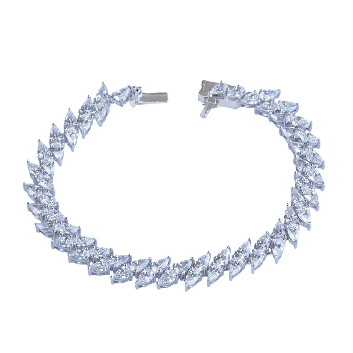 Icecut Taşlı Damla Gümüş Bileklik