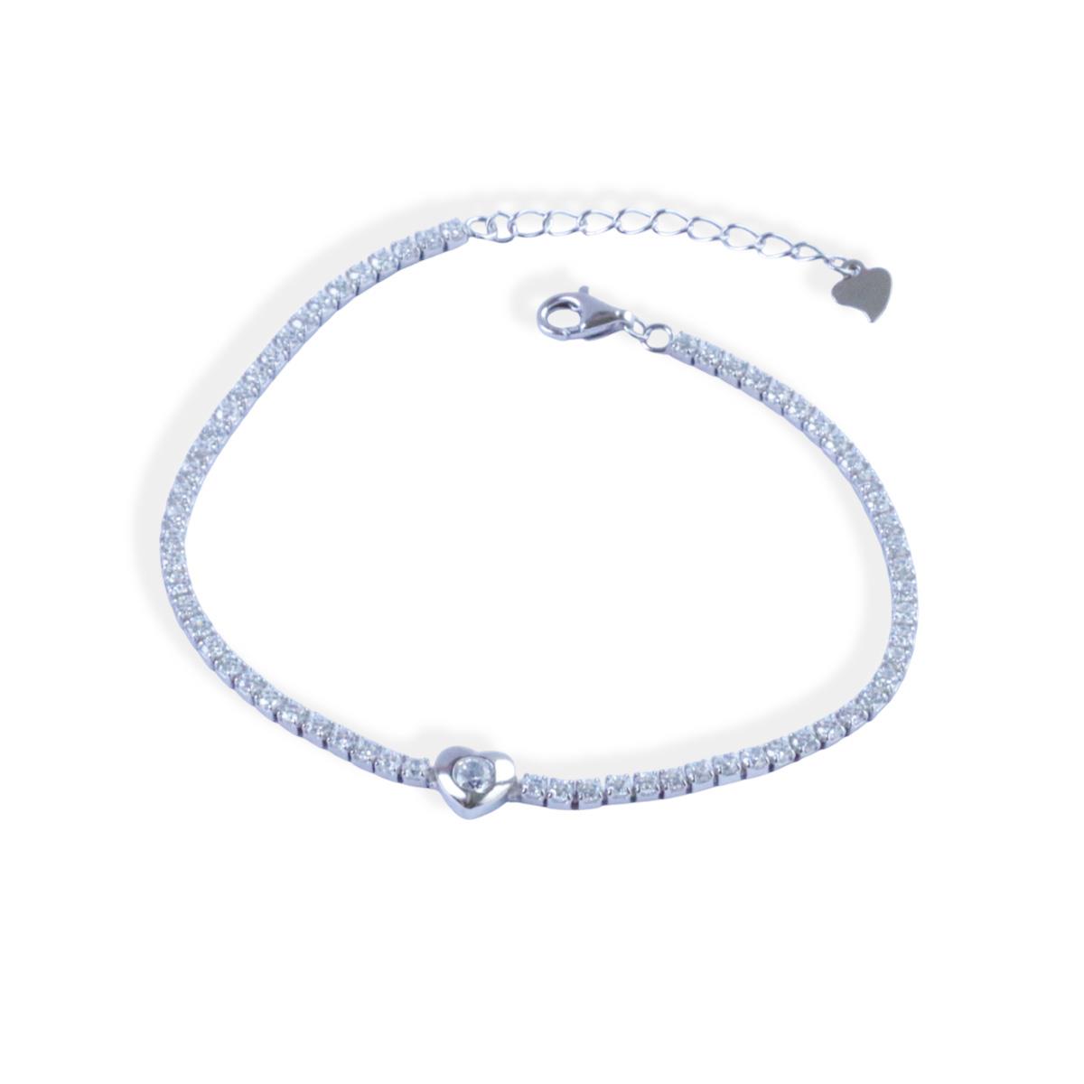 Kalp Su Yolu Gümüş Bileklik