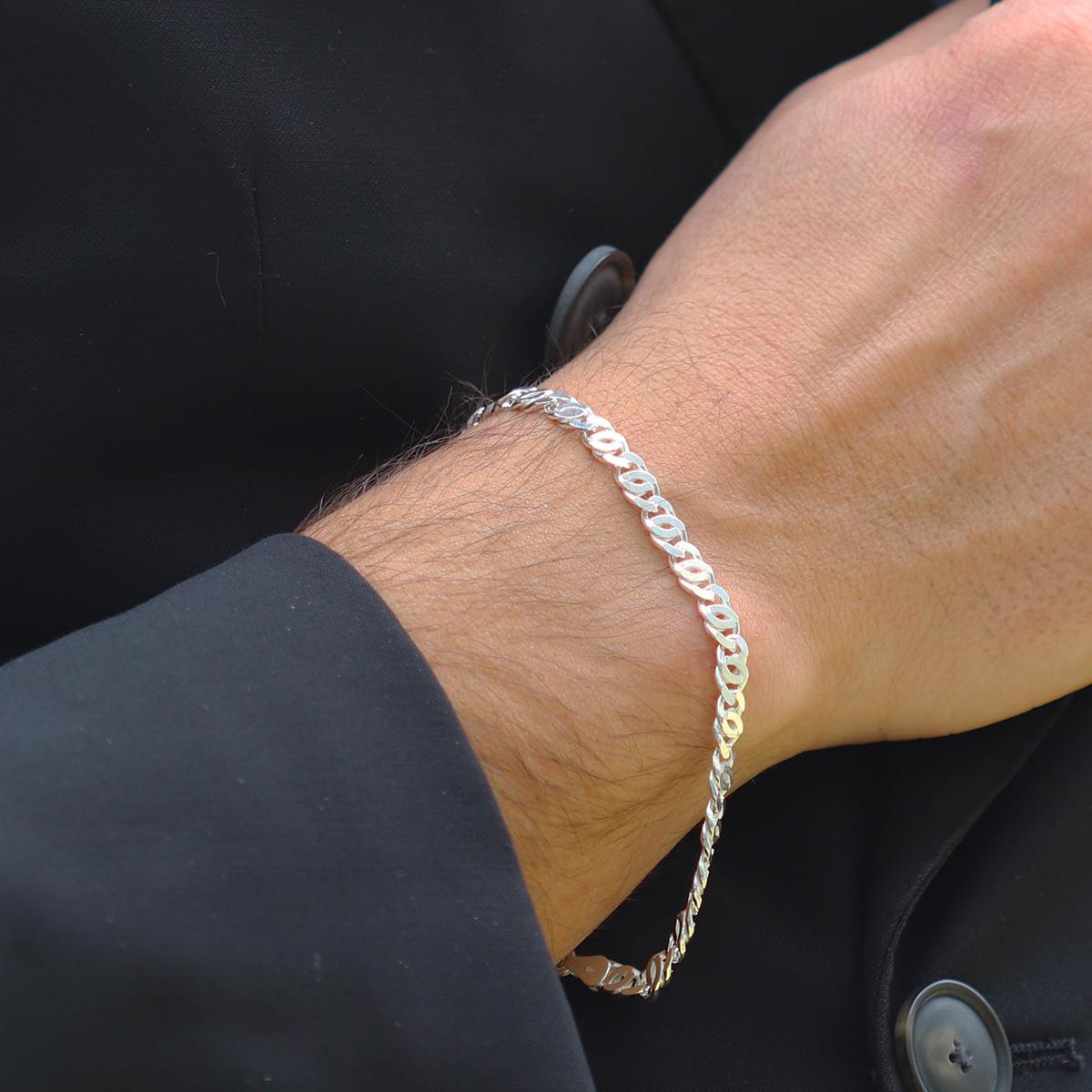 Kaplangözü 5mm Gümüş Erkek Bileklik