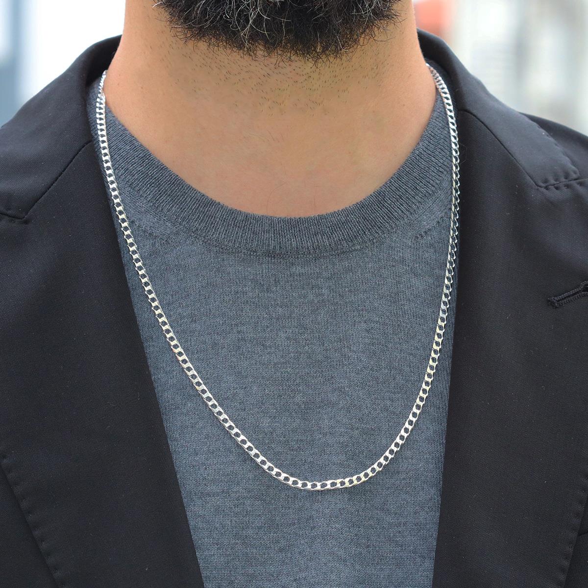 Kare Gurmet 3mm 65cm Gümüş Zincir