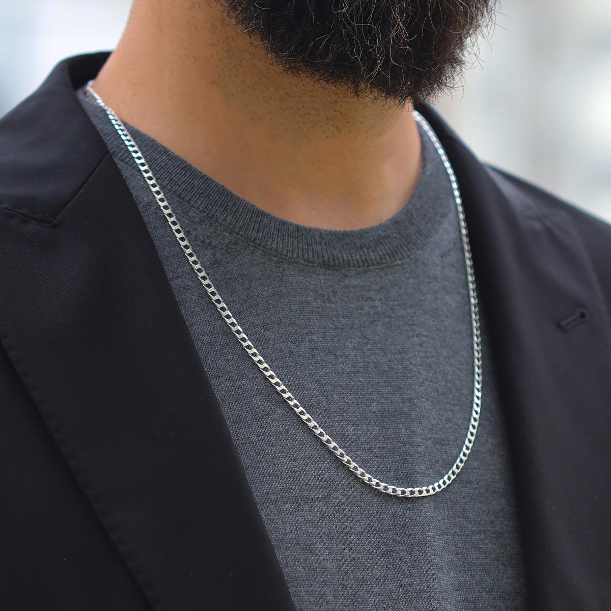 Kare Gurmet 3mm 65cm Gümüş Zincir