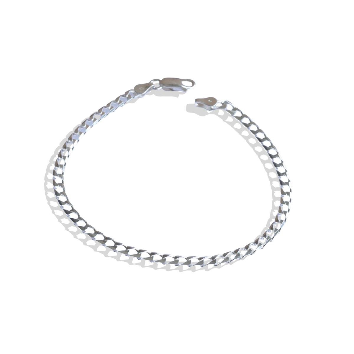 Kare Gurmet 3mm Gümüş Erkek Bileklik