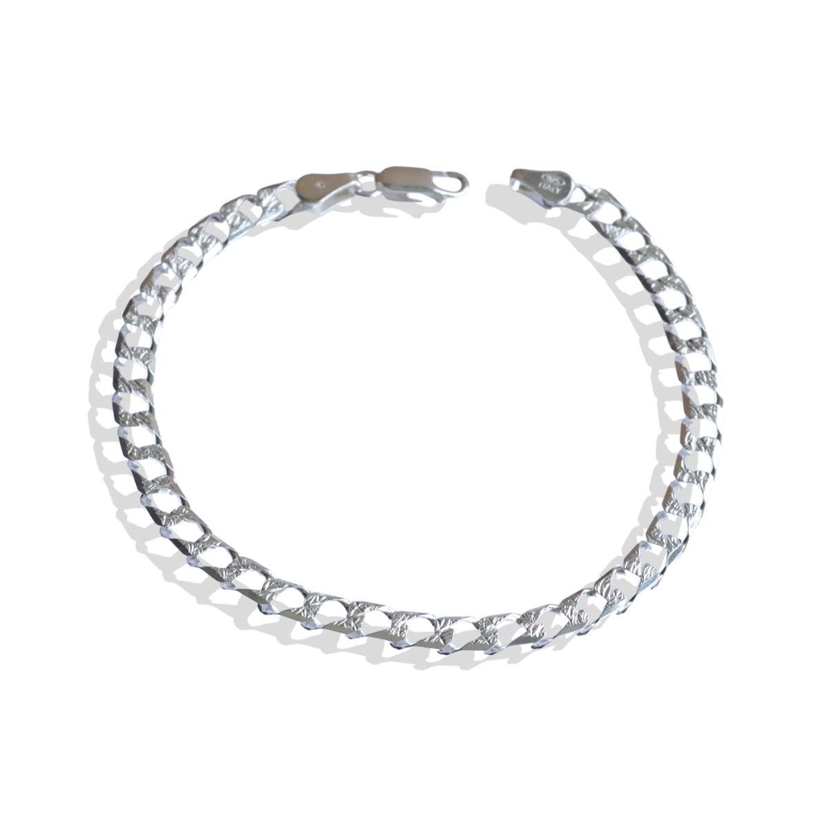 Kare Gurmet Modeli 5mm Gümüş Erkek Bileklik