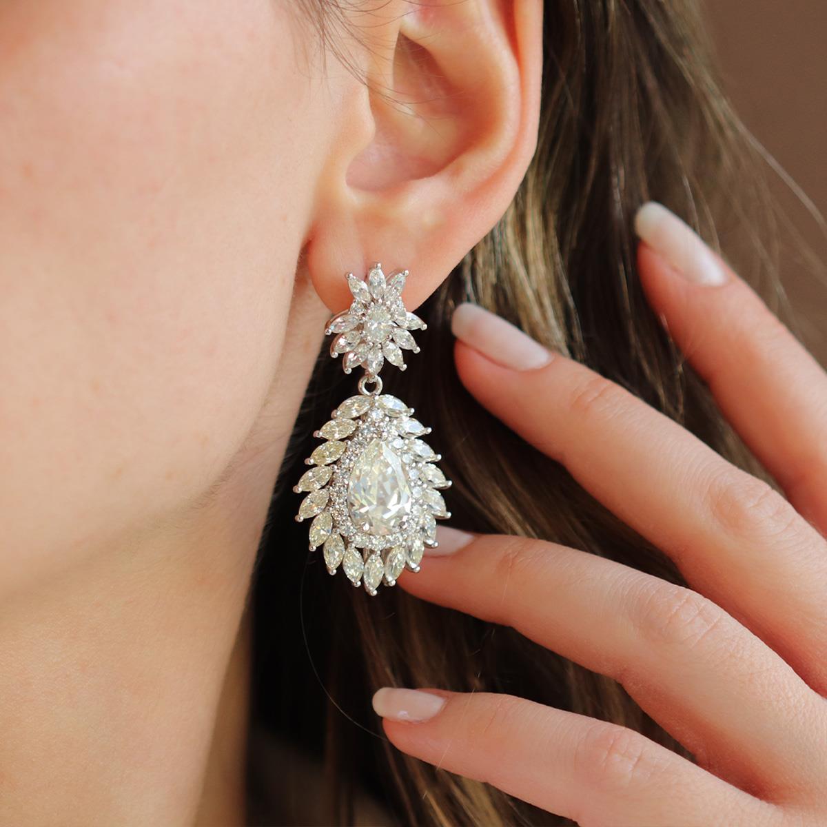 Okyanusun Kalbi Damla Sky Diamond Gümüş Set