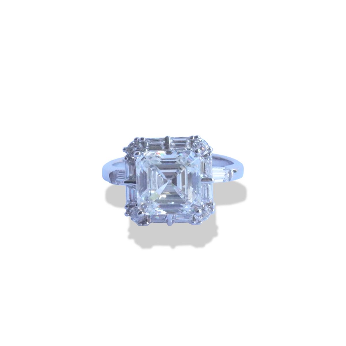 Sky Diamond Squre 2,50ct Gümüş Yüzük