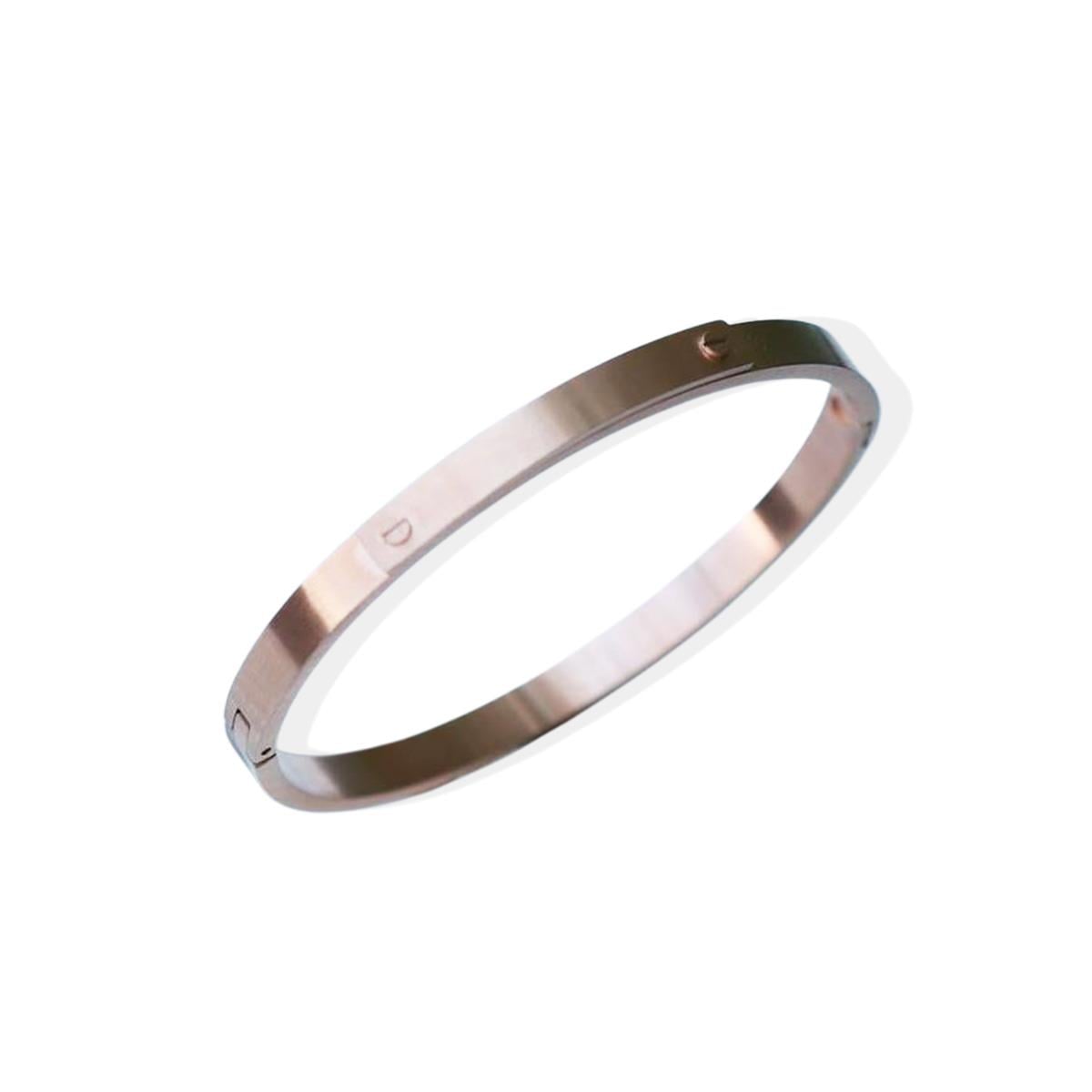 Tasarım Rose Gold Kaplama Çelik Bileklik
