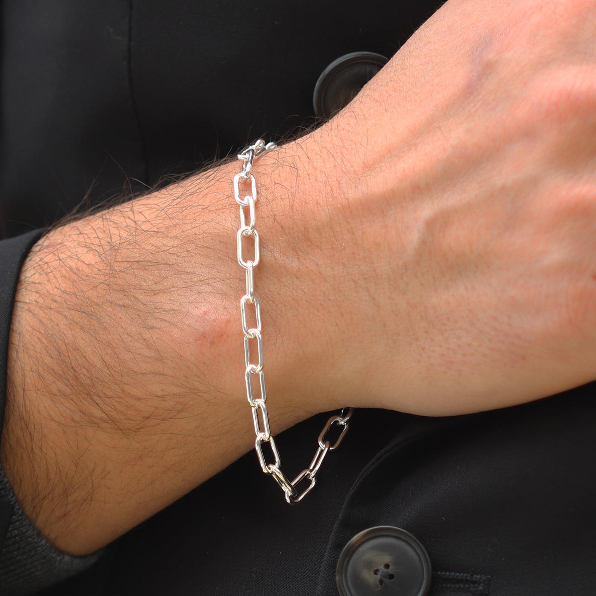 Trend Model Gümüş Erkek Bileklik