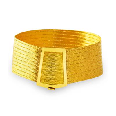 11 Sıra Hasır Gold Kaplama Gümüş Trabzon Kelepçe