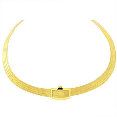 5 Sıra Hasır Gold Kaplama Gümüş Trabzon Gerdanlık