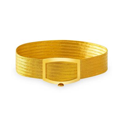 7 Sıra Hasır Gold Kaplama Gümüş Trabzon Kelepçe