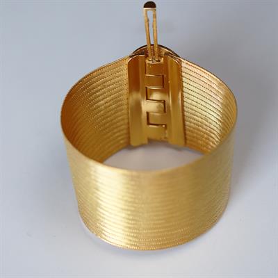 925 Ayar Gümüş Üzerine Gold Kaplama 19 Sıra Trabzon Kelepçe