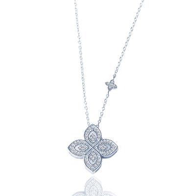 Alhambra Model Zirkon Taşlı Gümüş Kolye