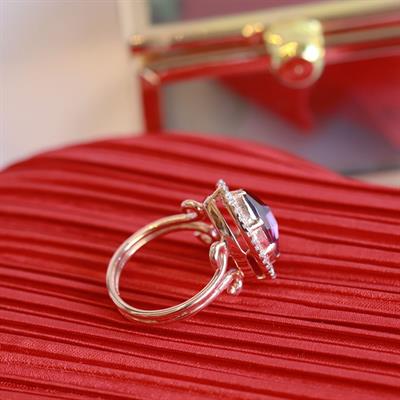 Ametis Taşlı Damla Prenses Model Rose Gold Kaplama Gümüş Yüzük