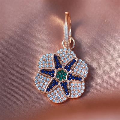 Apm Monaco Çiçek Modeli Rose Gold Kaplama Gümüş Küpe