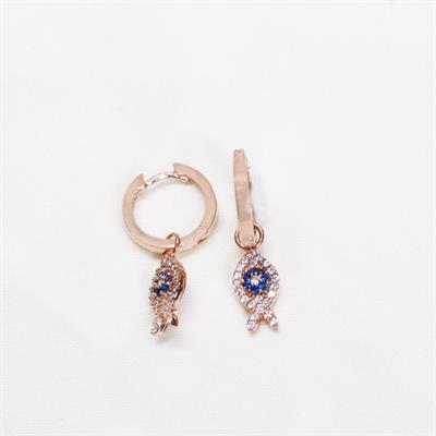 Apm Monoca Balık Rose Gold Kaplama Gümüş Küpe