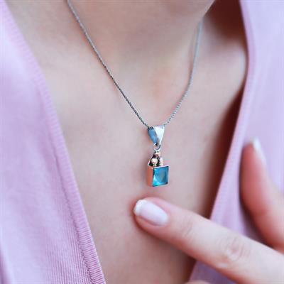 Aqumarin Taşlı Otantik Set