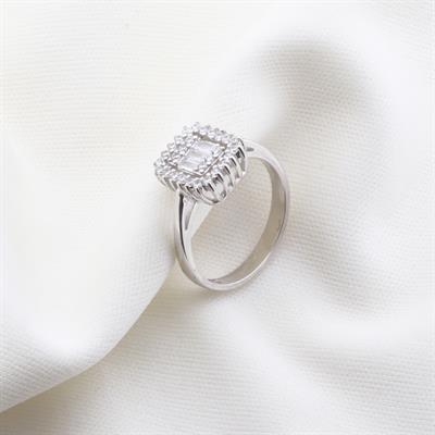 Baget Kesim Starlight Diamond Gümüş Yüzük