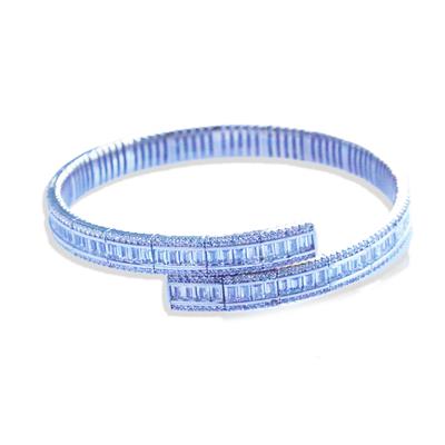 Baget Taşlı Gümüş Kelepçe