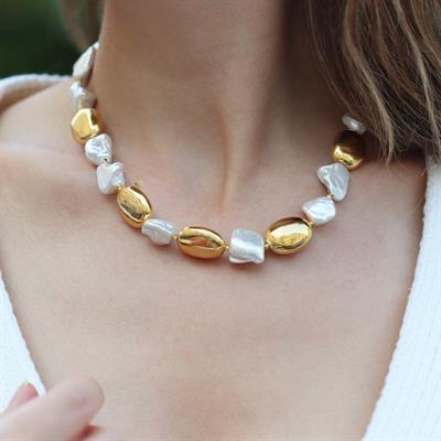 Barok İnci Gümüş Kolye