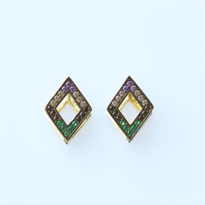 Çift Taraflı Kite Gümüş Küpe