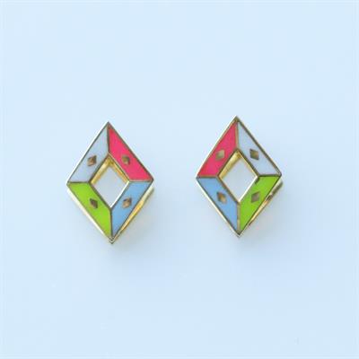 Çift Taraflı Kite Gümüş Küpe