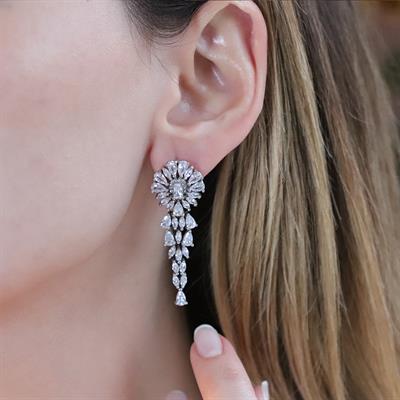 Damla Tasarım Gümüş Küpe