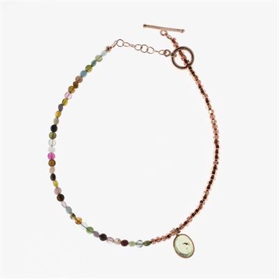 Doğal Turmalin Taşlı 925 Ayar Gümüş Halhal