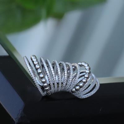 Ear Cuff Zirkon Taşlı Rodyum Kaplama Gümüş Küpe