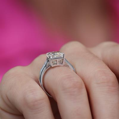 Emerald Kesim Pırlanta Renkli Zirkon Taşlı Gümüş Yüzük