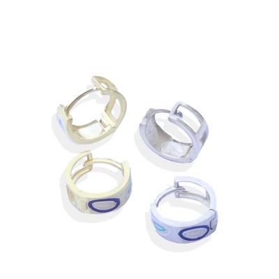 Fortuna Köşeli Halka Gümüş Küpe