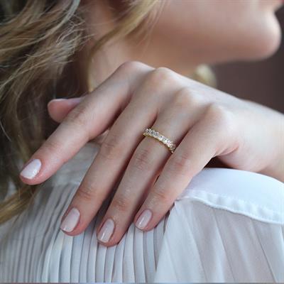 Gold Kaplama Ayarlanabilir Tamtur Gümüş Yüzük