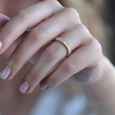 Gold Kaplama Ayarlanabilir Tamtur Gümüş Yüzük