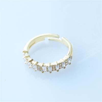 Gold Kaplama Ayarlanabilir Tamtur Gümüş Yüzük