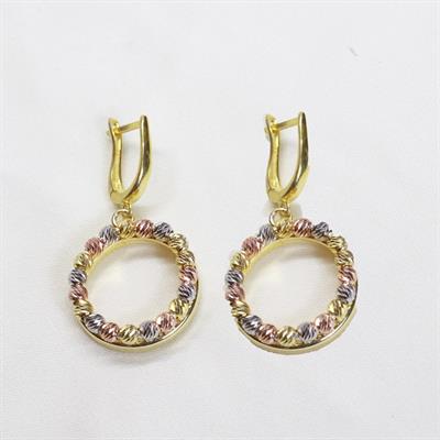 Gold Kaplama Dorika Gümüş Küpe