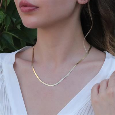 Gold Kaplama Gümüş İtalyan Zincir