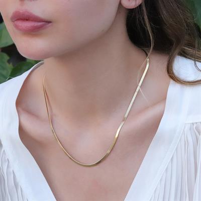 Gold Kaplama Gümüş İtalyan Zincir