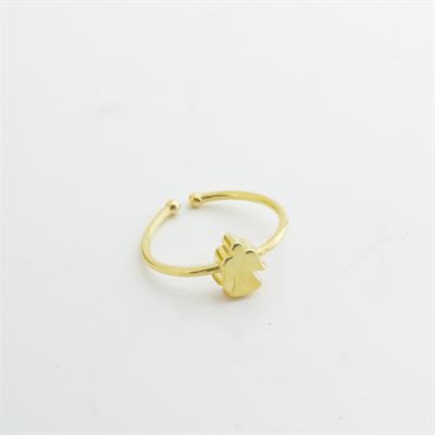 Gold Kaplama Melek Gümüş Yüzük