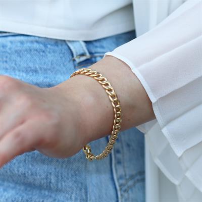 Gurmet Modeli Gold Kaplama Hallow Bileklik
