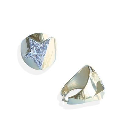 Half Star Gold Kaplama Gümüş Yüzük