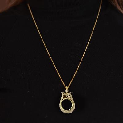 İçine Çeyrek Altın Konulabilen Lale Motifli Gümüş Kolye