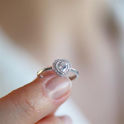 Kalp Pndr Zirkon Taşlı 925 Ayar Gümüş Yüzük