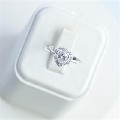 Kalp Pndr Zirkon Taşlı 925 Ayar Gümüş Yüzük