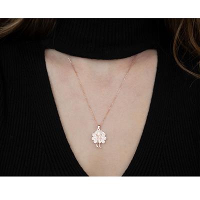 Kalp Yonca Model Açılır Kapanır Gümüş Kolye