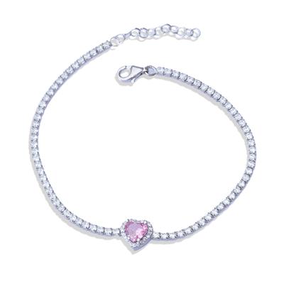 Kalpli Pembe Taşlı Su Yolu Bileklik