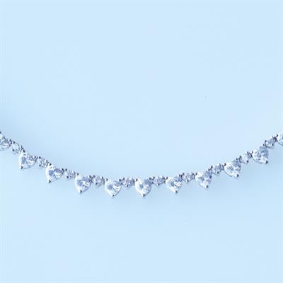 Kalpli Su Yolu Zirkon Taşlı Gümüş Kolye