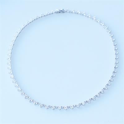 Kalpli Su Yolu Zirkon Taşlı Gümüş Kolye