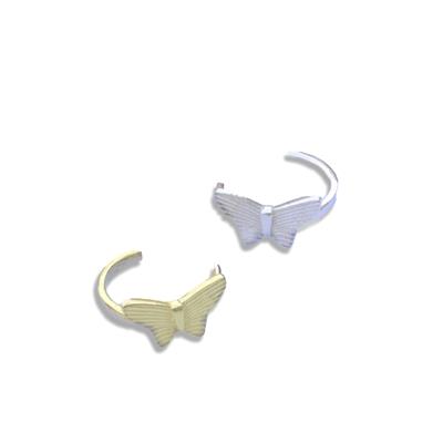 Kelebek Modeli Gold Kaplama Gümüş Kıkırdak