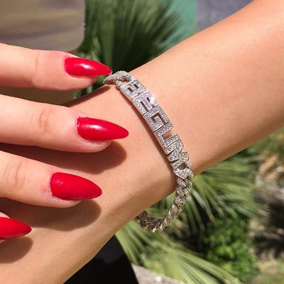 Kişiye Özel Gurmet Taşlı İsim Bileklik