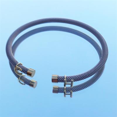 Kişiye Özel Harfli Gümüş-Gold Erkek Bilekliği