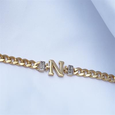 Kişiye ÖzelHarf Gümüş Gurmet Bileklik